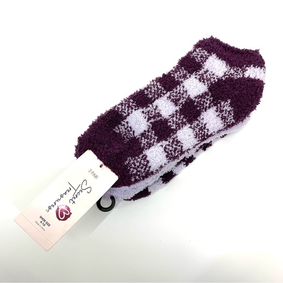 Cuddl Duds Pom Critter Sherpa Lined Fox Socks With FREE Secret Treasures Socks - Picture 11 of 13